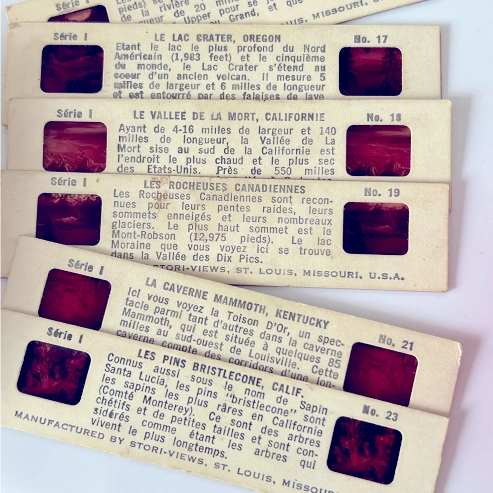 Vintage 1960’s 2 Red Slide Viewers of World Sights by Stori-Views English&French